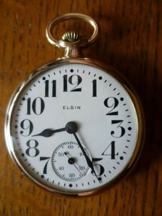 Elgin Natl.  Watch Co.  - 7 Jewels - 16s - Gold Filled Case - 1910 - Runs