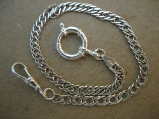 Vintage Unique S/silver Pocket Watch Chain 10.  1/2 In.  Long