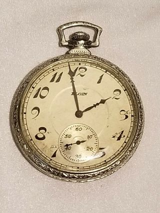 Vintage Elgin 15 - Jewel 10k Gold Filled Pocket Watch Runs Keeps Time