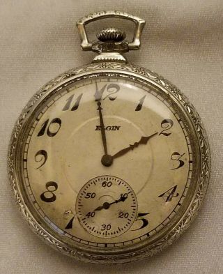 Vintage Elgin 15 - jewel 10k Gold Filled pocket watch Runs Keeps Time 4