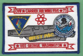 Cvn - 73 Cvw - 5 Uss George Washington Aircraft Carrier Patch