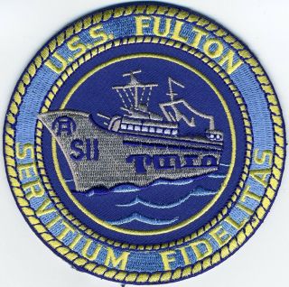 Uss Fulton As 11 - Submarine Patch - Bc Patch Cat No.  B529