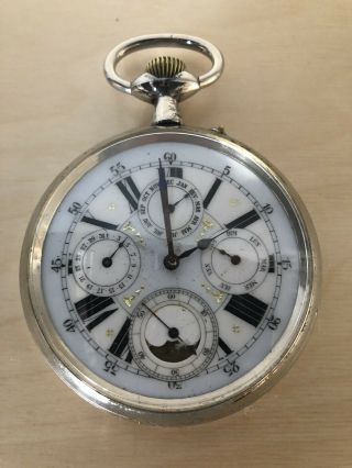Very Large Multi Dialled ‘goliath’ Pocket Watch