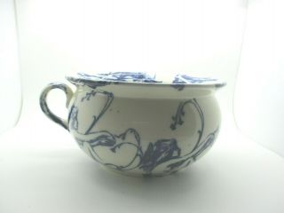 Antique Flow Blue Chamber Pot W/nude Naked Girls Decoration Estate Buy No Res