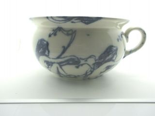 ANTIQUE FLOW BLUE CHAMBER POT W/NUDE NAKED GIRLS DECORATION ESTATE BUY NO RES 3