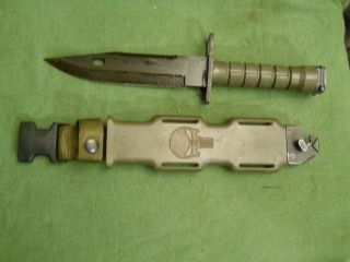 M9 1994 Lan - Cay Combat Knife W/ Punisher Etched Sheath - Combat Return