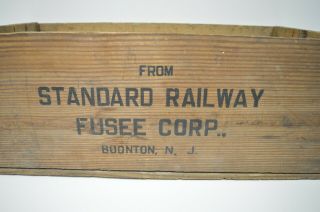 Vintage Railway Explosives Fusee Corp,  Boonton,  N.  J.  Wooden Box 2