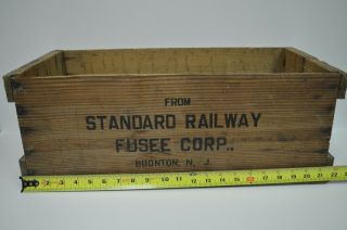 Vintage Railway Explosives Fusee Corp,  Boonton,  N.  J.  Wooden Box 3