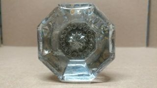 Unique Antique Crystal Glass Door Knobs With Brass Accents