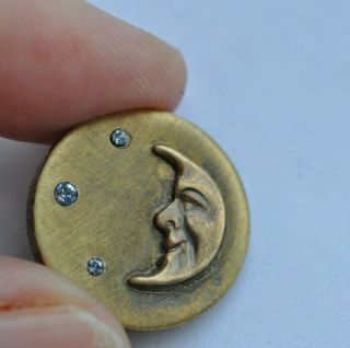 Very Rare Antique Brass Buttons Of France The Moon And The Stars