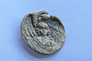 Very Rare Antique Brass Buttons Of France Angel