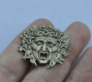 Antique Brass Buttons Of France Gorgon