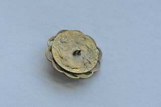 Antique brass buttons of France beautifulthe head of a cat and many stones 5