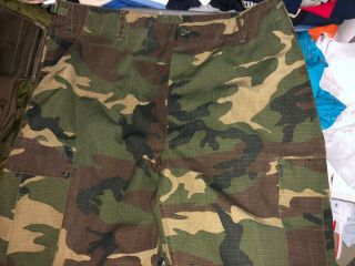 Us Army Style Woodland Camo Bdu Combat Rip - Stop Pants Xlarge Regular