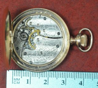 Vintage 1898 Waltham Pocket Watch Gold Plated,  0 Size,  15 Jewel,  not running 6