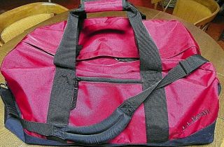Weekend Llbean Red Color Adventure Duffle Bag,  Large,  Foldable - Zip Pocket
