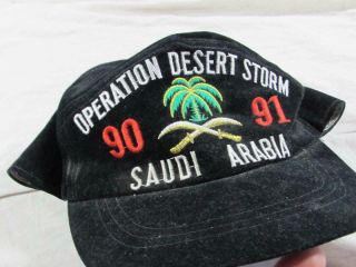 Vtg 90s 1990 1991 Operation Desert Storm Souvenir Hat Saudi Arabia Us Army Cap