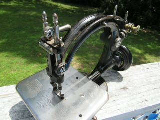 Antique Willcox and Gibbs glass tensioner Sewing Machine (1869) 3