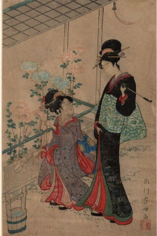 Japanese Woodblock Print Ukiyo - E Woman Picture Oiran Toyokuni