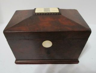 Vintage Wooden Tea Caddy Continental American Life Insurance Company