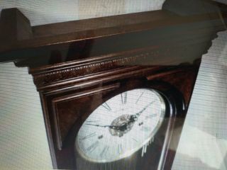 Howard Miller 8 Day Chiming German Wall Clock With & Embossed Lyre Pendulum 2