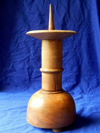Flawless 19th century French treen pricket candlestick circa 1860 4
