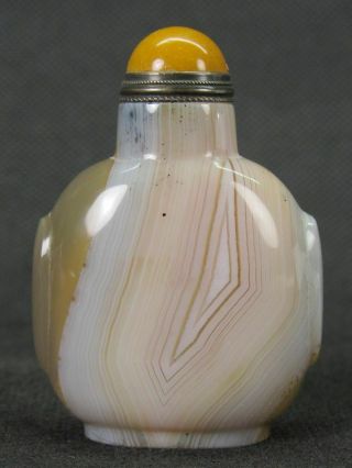 Chinese Natural Banded Agate Snuff Bottle