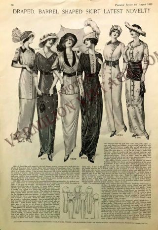 1913 Pictorial Review Fashion & Pattern Pages,  August 3