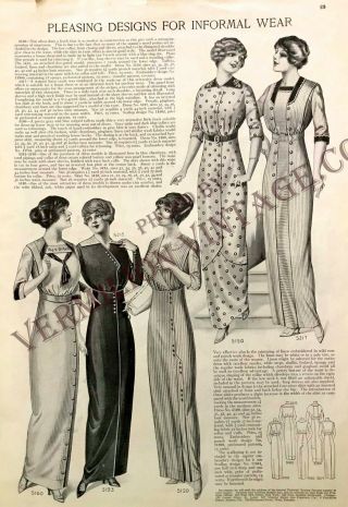 1913 Pictorial Review Fashion & Pattern Pages,  August 5