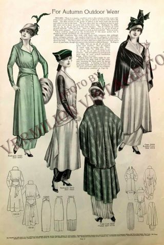 1914 Pictorial Review Fashion & Pattern Pages,  from FALL of 1914 3