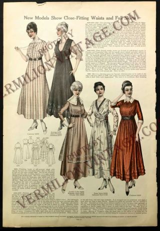 1915 Pictorial Review Fashion & Pattern Pages,  July,  Sept & misc pages 4