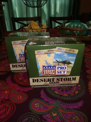 Desert Storm Trading Cards 2 Boxes Of Pro Set 36 Packs Per Box