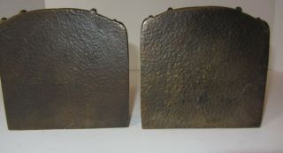 Vintage Art Deco Bronze Bookends Couple Praying in a Field 5