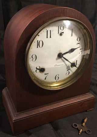 Vintage Sessions Mantle Clock with Key 8 Day Cathedral Gong 2