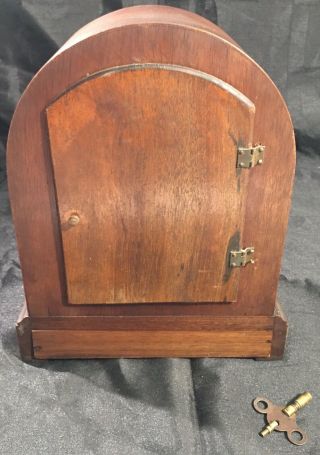 Vintage Sessions Mantle Clock with Key 8 Day Cathedral Gong 5