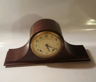 Seth Thomas Vintage Mantle Clock Wood Staunton 2w 8 - Day With Brass Key