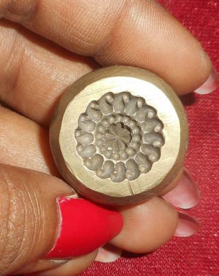 India Vintage Bronze Jewelry Die Mold/mould Hand Engraved Ear Tops Designs J5084