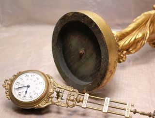 Antique Junghans Diana Mystery Swinger Clock RARE 24 HOUR DIAL 7