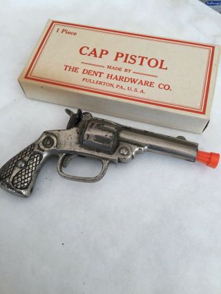 Antique Orig 1920’s Cast Iron Toy Cap Gun By Dent Hardware Co