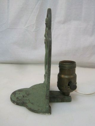 Vintage / Antique Art Deco Nouveau Cast Iron Lamp - Nude,  Dogs B0743 2