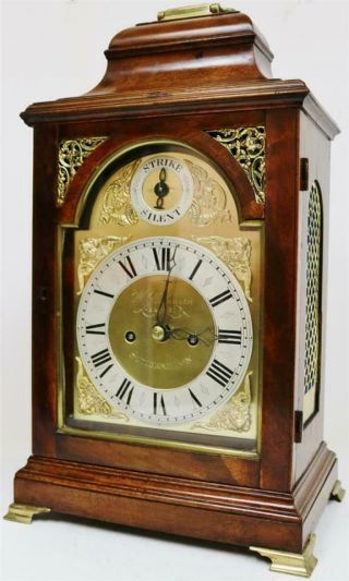 Antique English Walnut Bell Top Twin Fusee Verge Escapement Bracket Clock 4