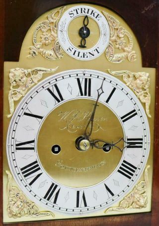 Antique English Walnut Bell Top Twin Fusee Verge Escapement Bracket Clock 7