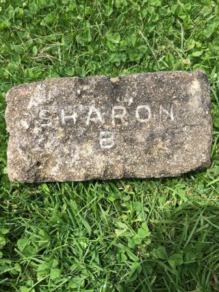 Very Rare Antique Brick Labeled “sharon B” Sharon Fire Brick Pennsylvania