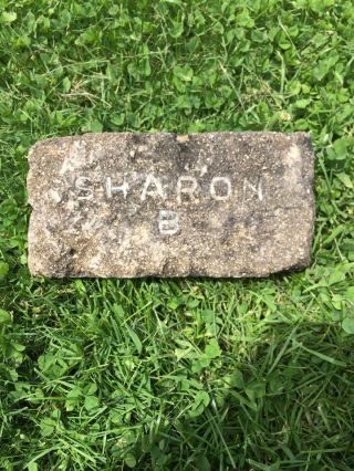 VERY Rare Antique Brick Labeled “Sharon B” Sharon Fire Brick Pennsylvania 4