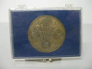 Desert Storm Commemorative Challenge Coin In Plastic Holder 1991