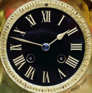 Antique French Engraved Bronze Ormolu & Silvered Ornate Moorish Bracket Clock 8