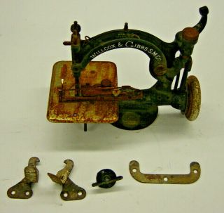 Antique Willcox & Gibbs York Treadle Sewing Machine,  Parts Vtg Patina