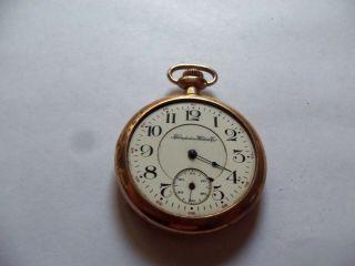 Antique Hampden 16 Size Open Face Pocket Watch