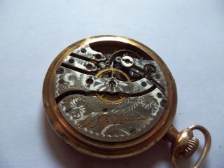 Antique Hampden 16 Size Open Face Pocket Watch 2