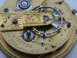 E S Yayes & Co Liverpool lever fusee movement 40mm wide dial sn22739 Ca 1820? 5